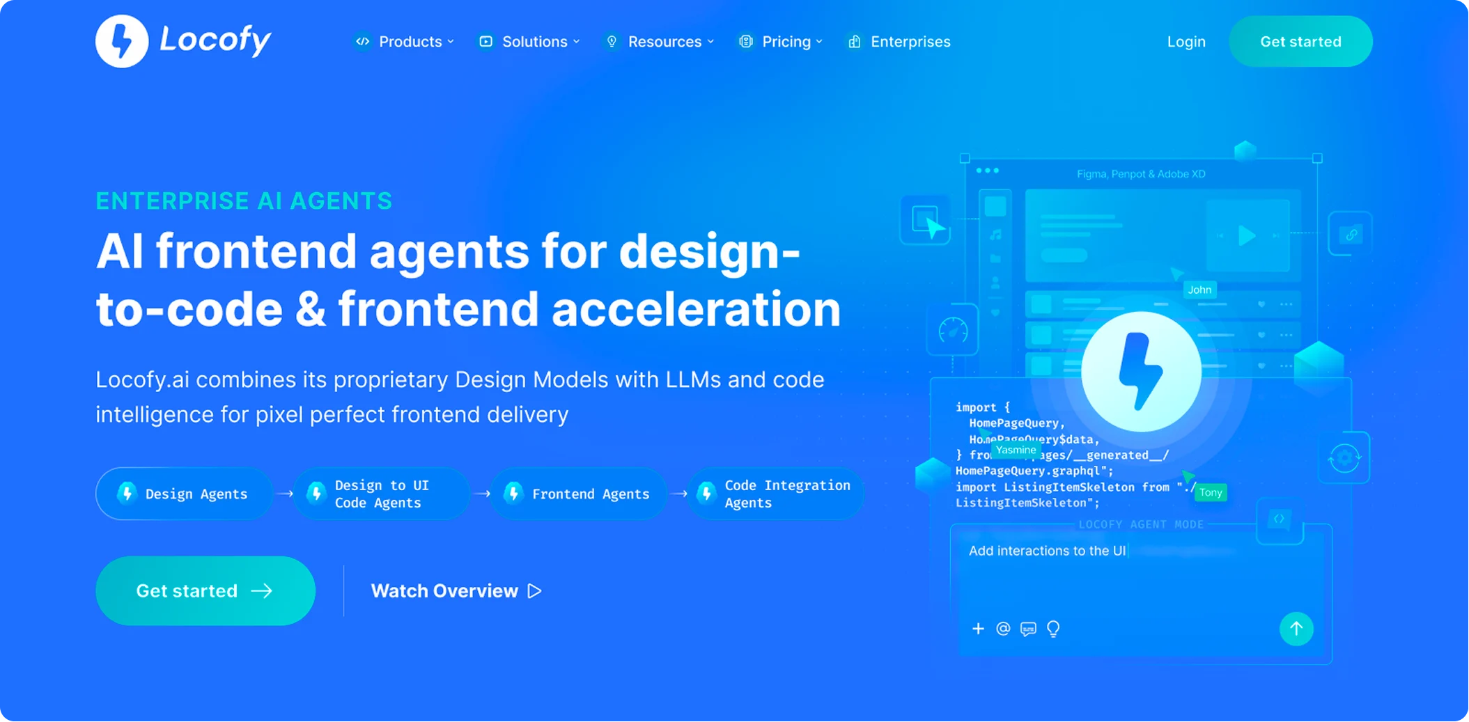 Locofy marketing website homepage screenshot